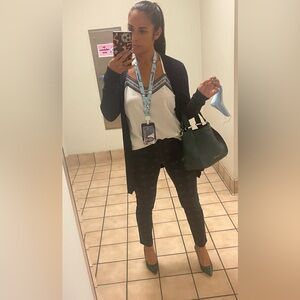 Kendall & Kylie White Camisole with Black Geometric Trim